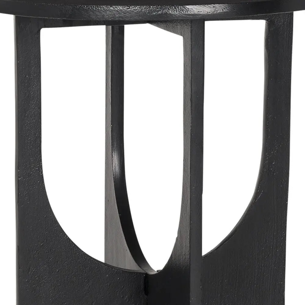 18" Black Iron and Metal Tray Table Homeroots Living Room