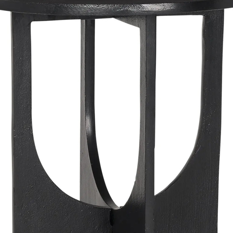 18" Black Iron and Metal Tray Table Homeroots Living Room