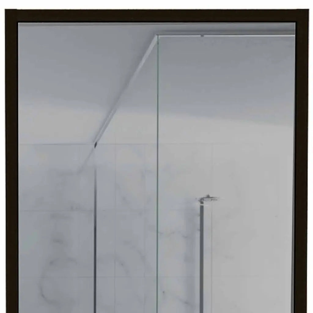 18" Black Wood Floating Double Door Bathroom Vanity And Medicine Cabinet With Mirror Homeroots Bed & Bath