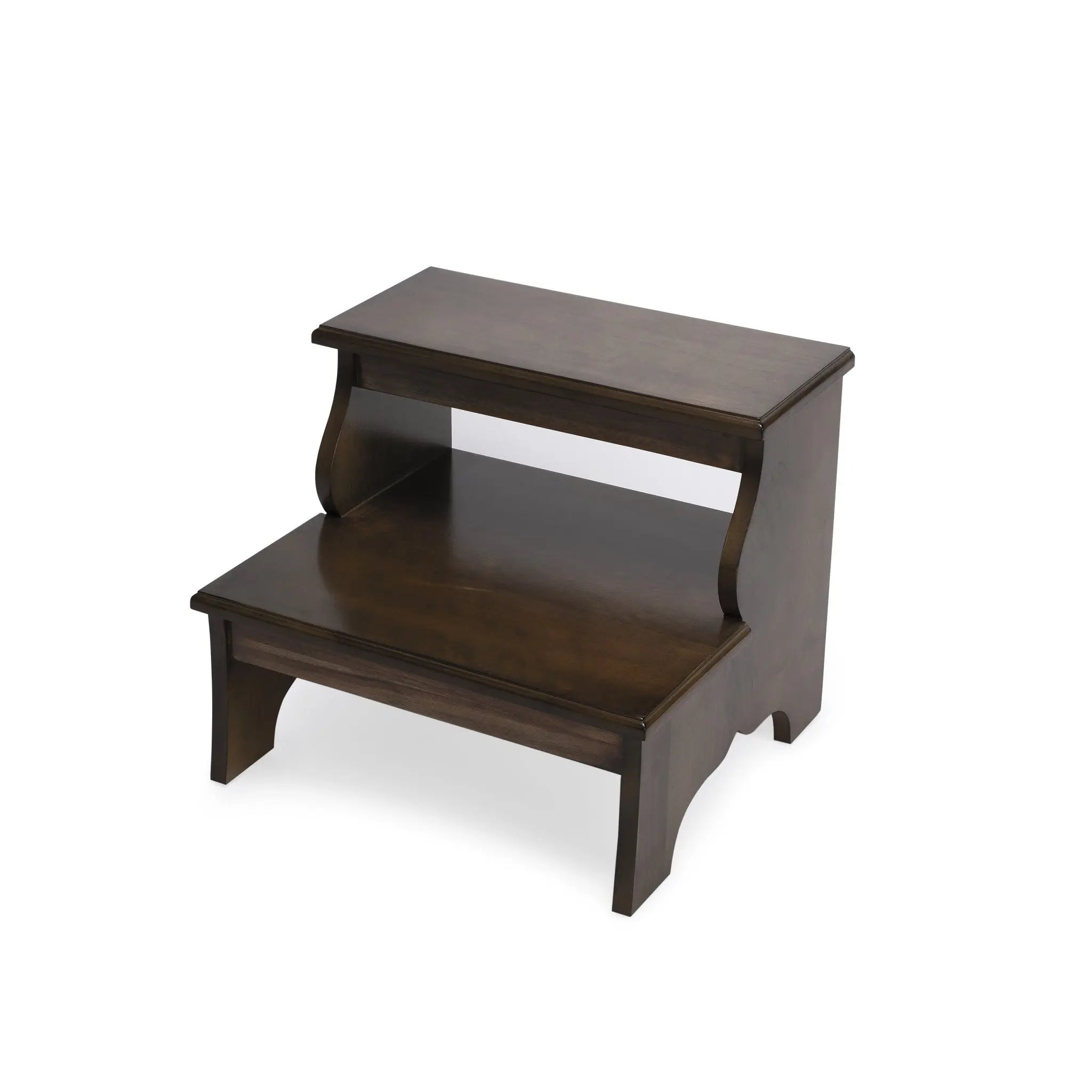 18" Brown Solid Wood Step Stool - GreatEagleInc