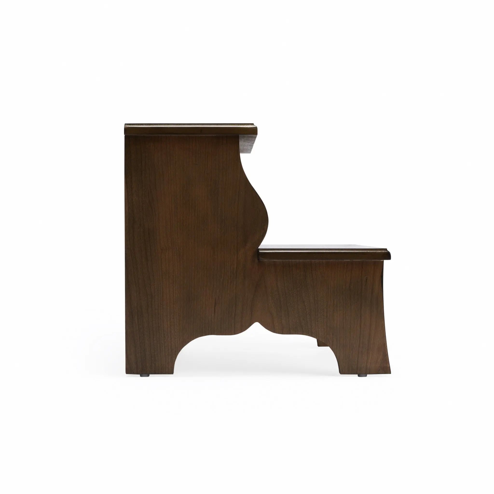 18" Brown Solid Wood Step Stool - GreatEagleInc