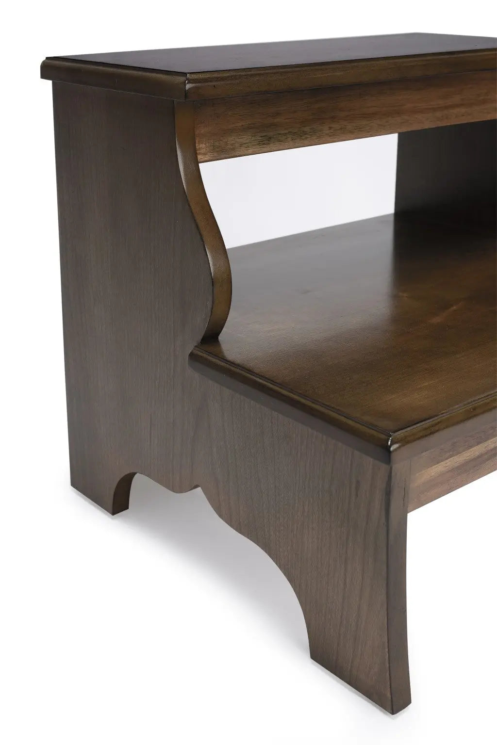 18" Brown Solid Wood Step Stool - GreatEagleInc