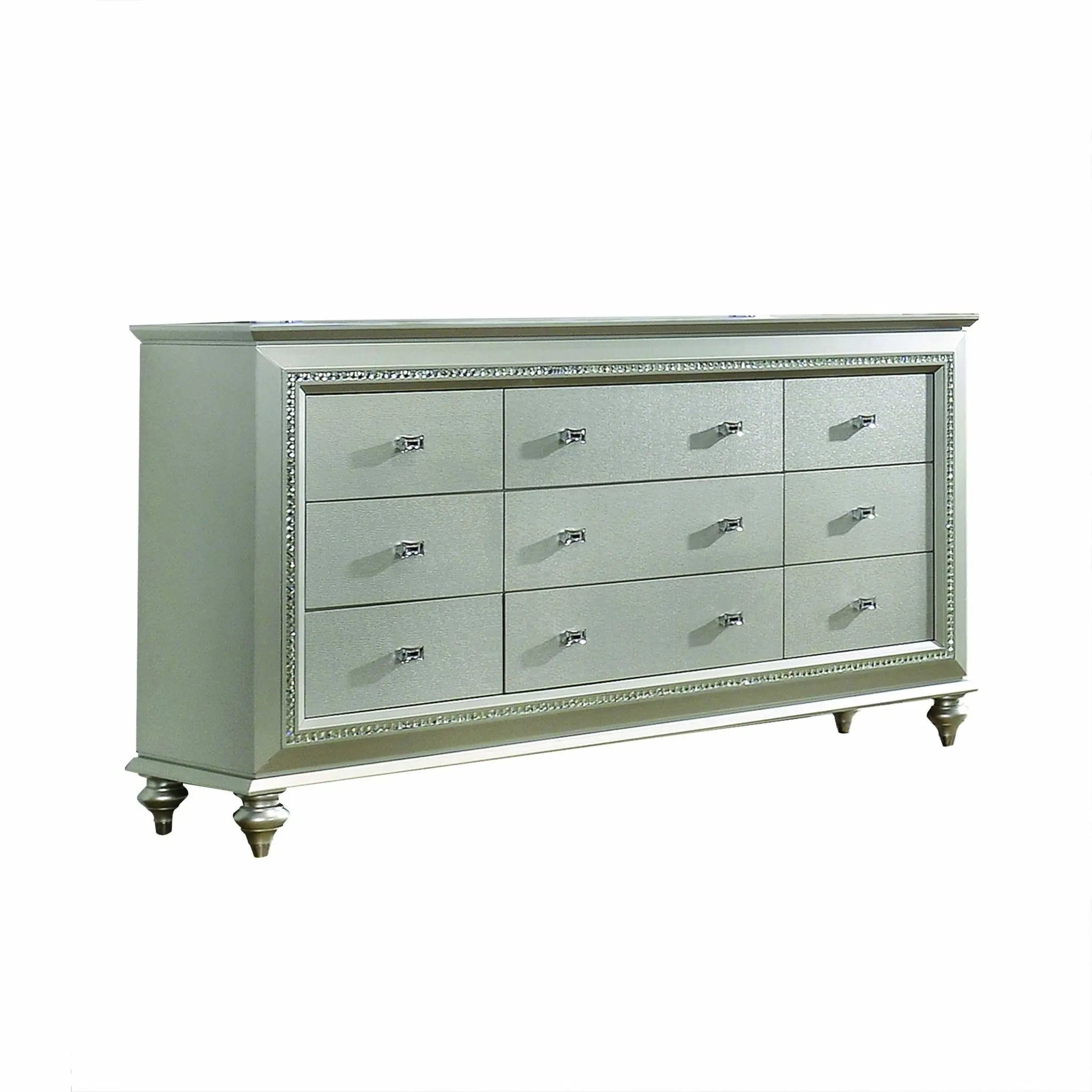 18" Champagne Solid Wood Double Dresser - GreatEagleInc