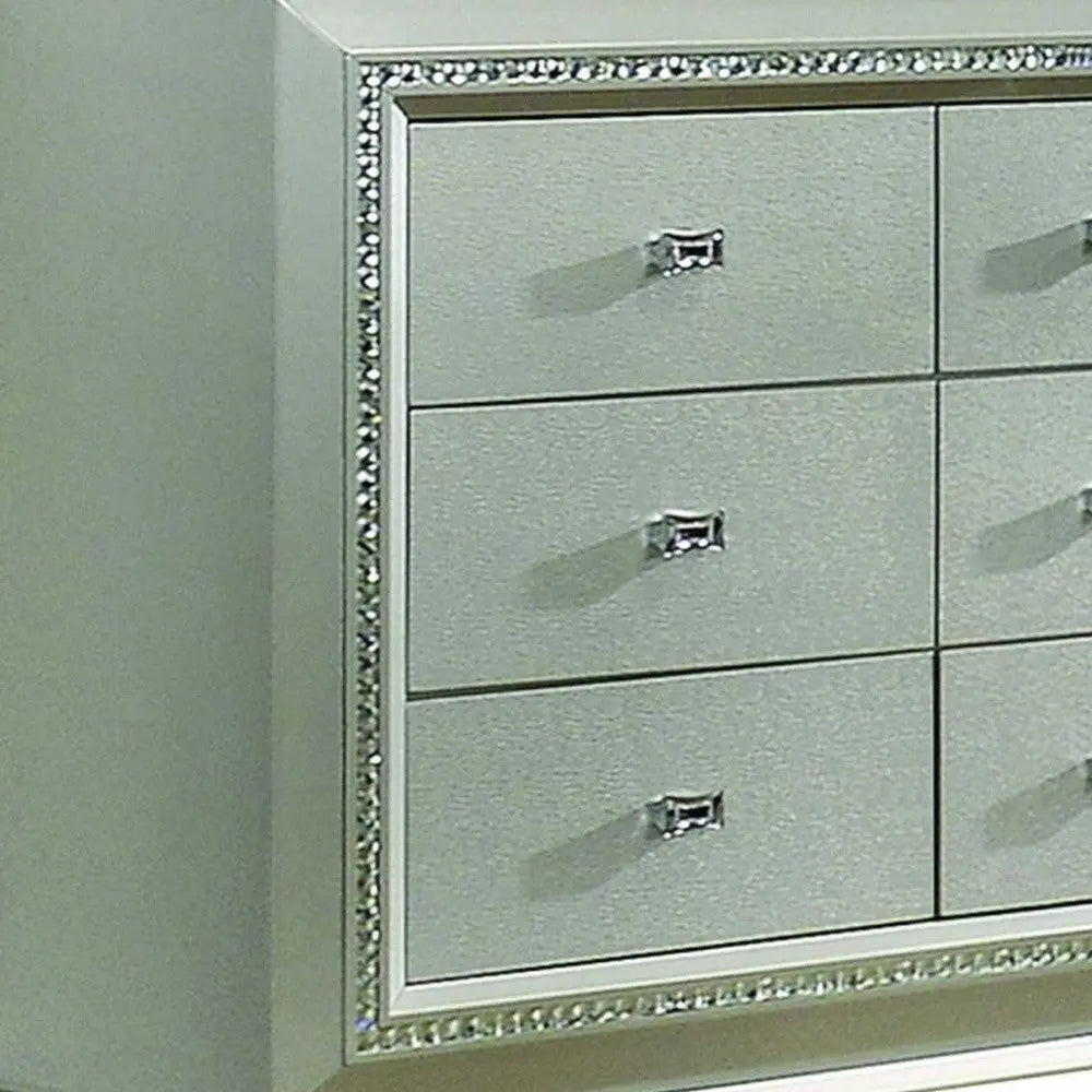 18" Champagne Solid Wood Double Dresser - GreatEagleInc
