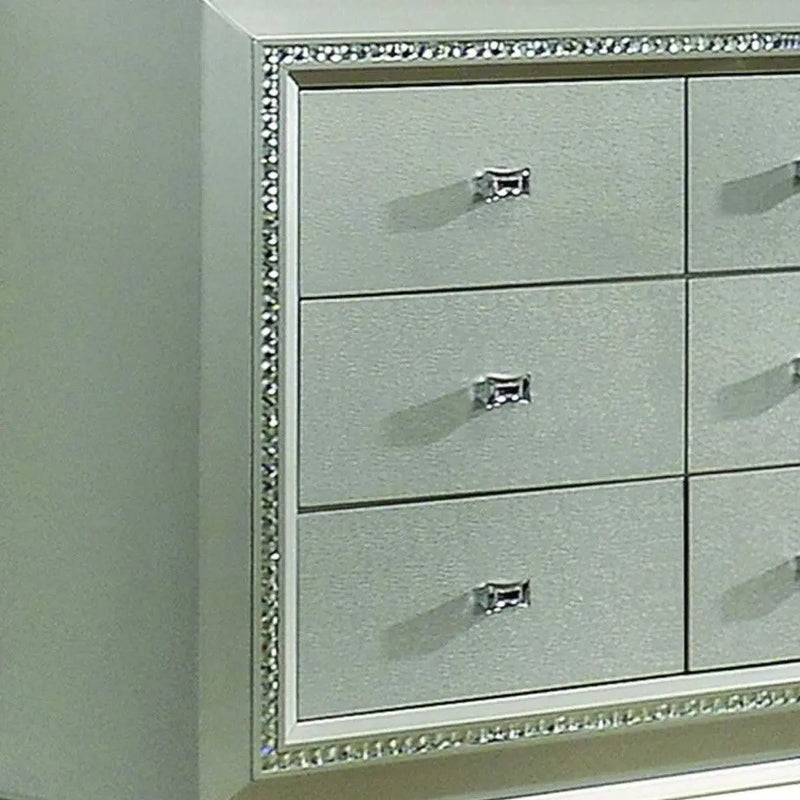 18" Champagne Solid Wood Double Dresser - GreatEagleInc