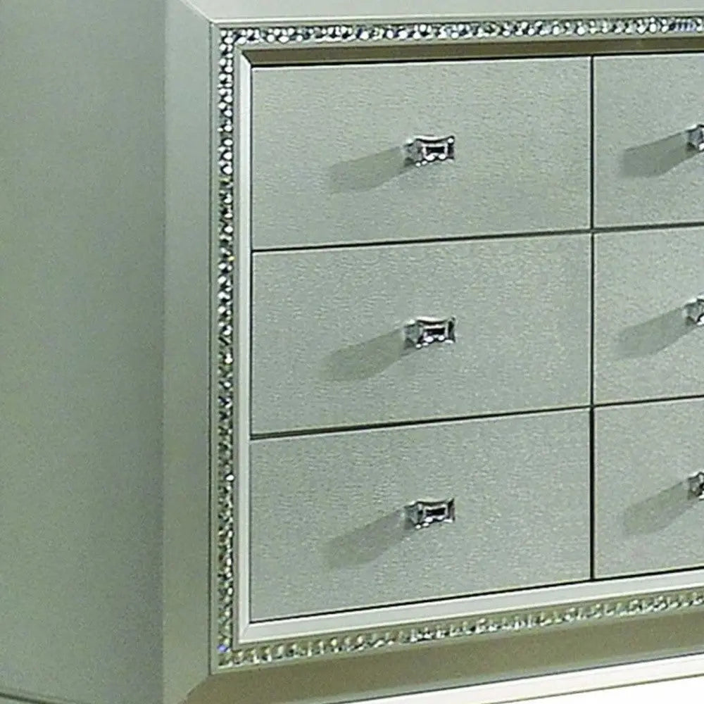 18" Champagne Solid Wood Double Dresser - GreatEagleInc