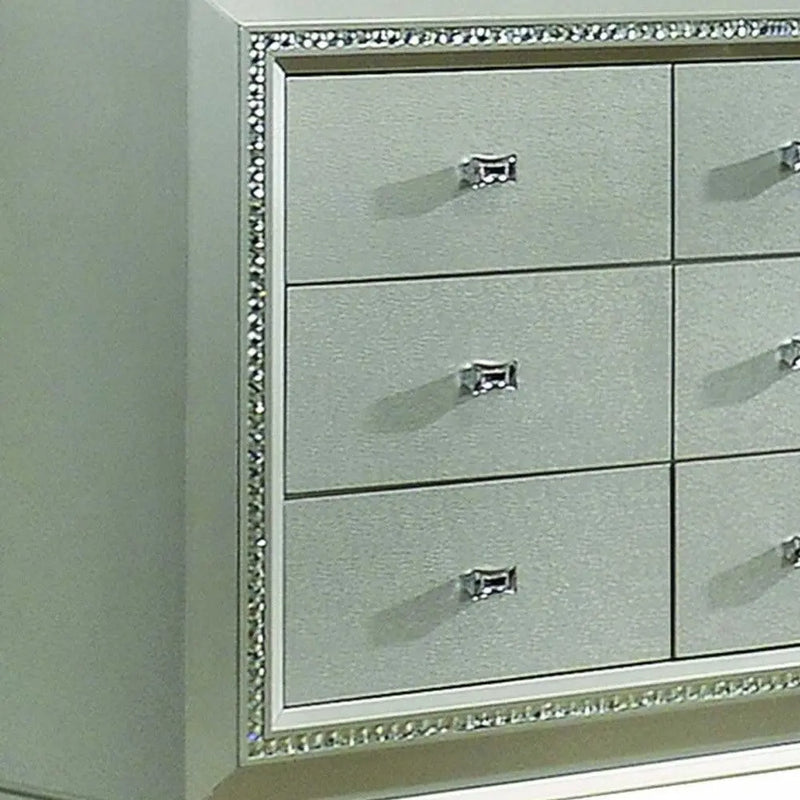18" Champagne Solid Wood Double Dresser - GreatEagleInc