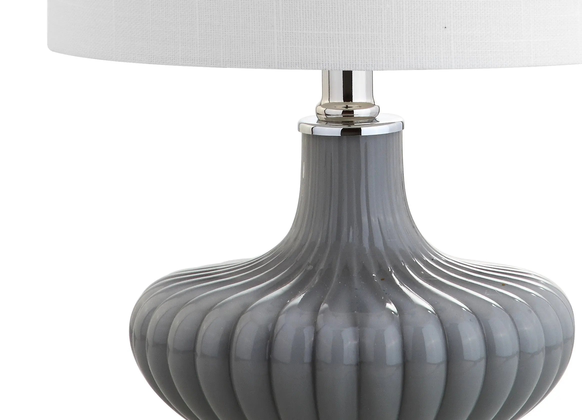 18" Clear Novelty Table Lamp With Drum Shade Homeroots Lighting