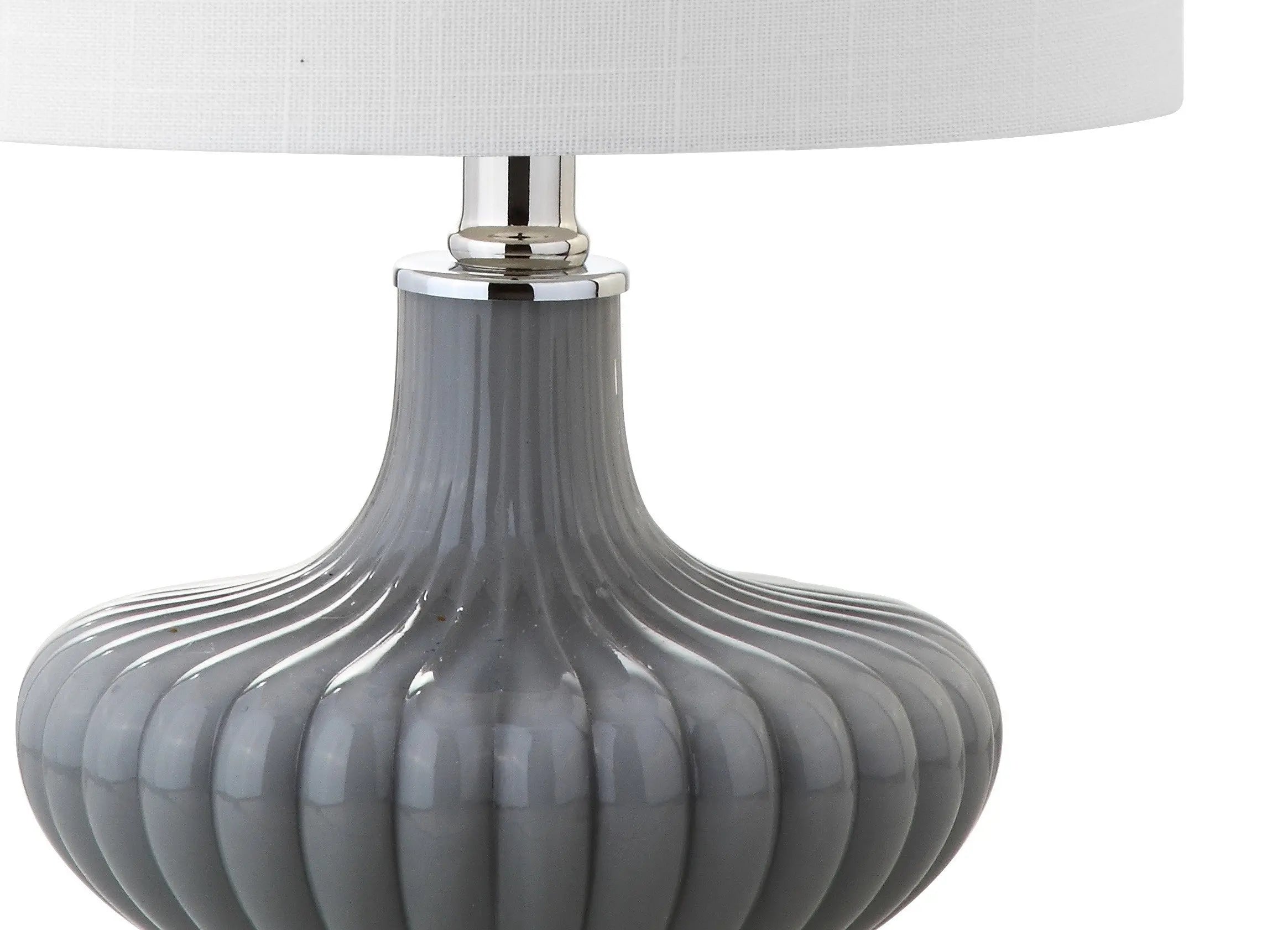 18" Clear Novelty Table Lamp With Drum Shade Homeroots Lighting