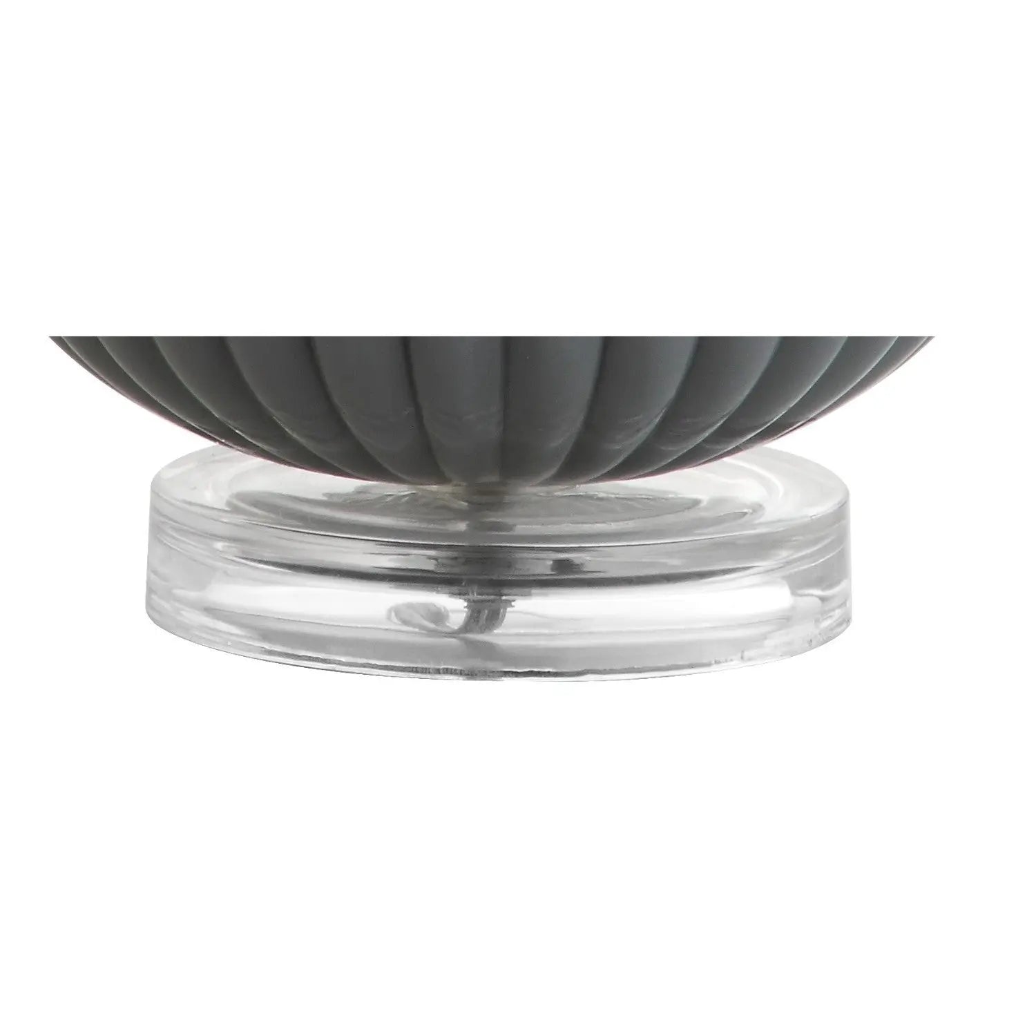 18" Clear Novelty Table Lamp With Drum Shade Homeroots Lighting