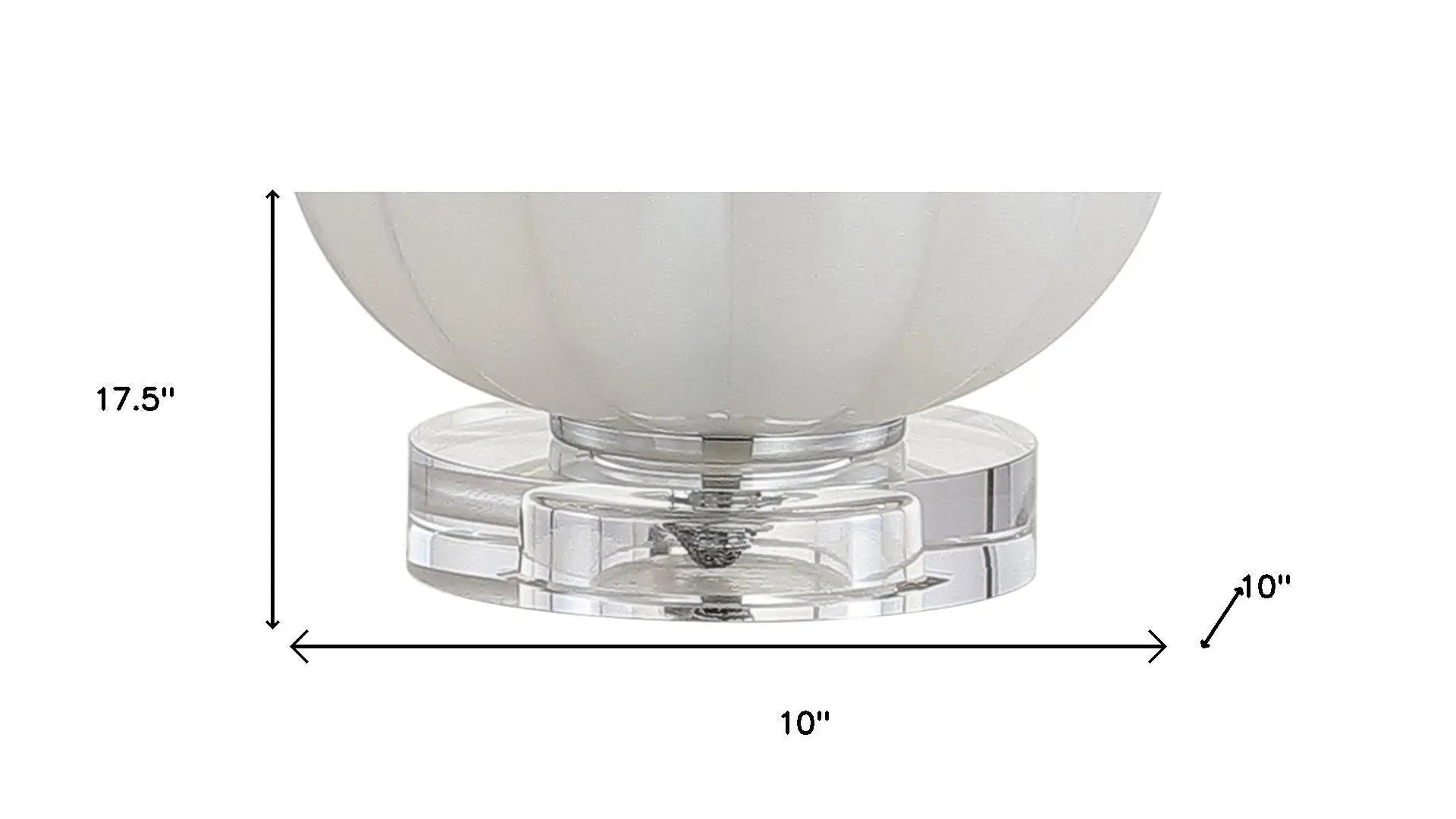 18" Clear Novelty Table Lamp With Drum Shade Homeroots Lighting