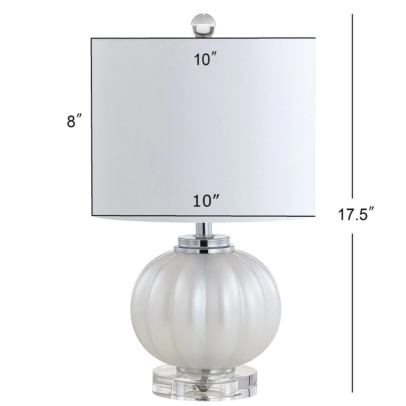 18" Clear Novelty Table Lamp With Drum Shade Homeroots Lighting
