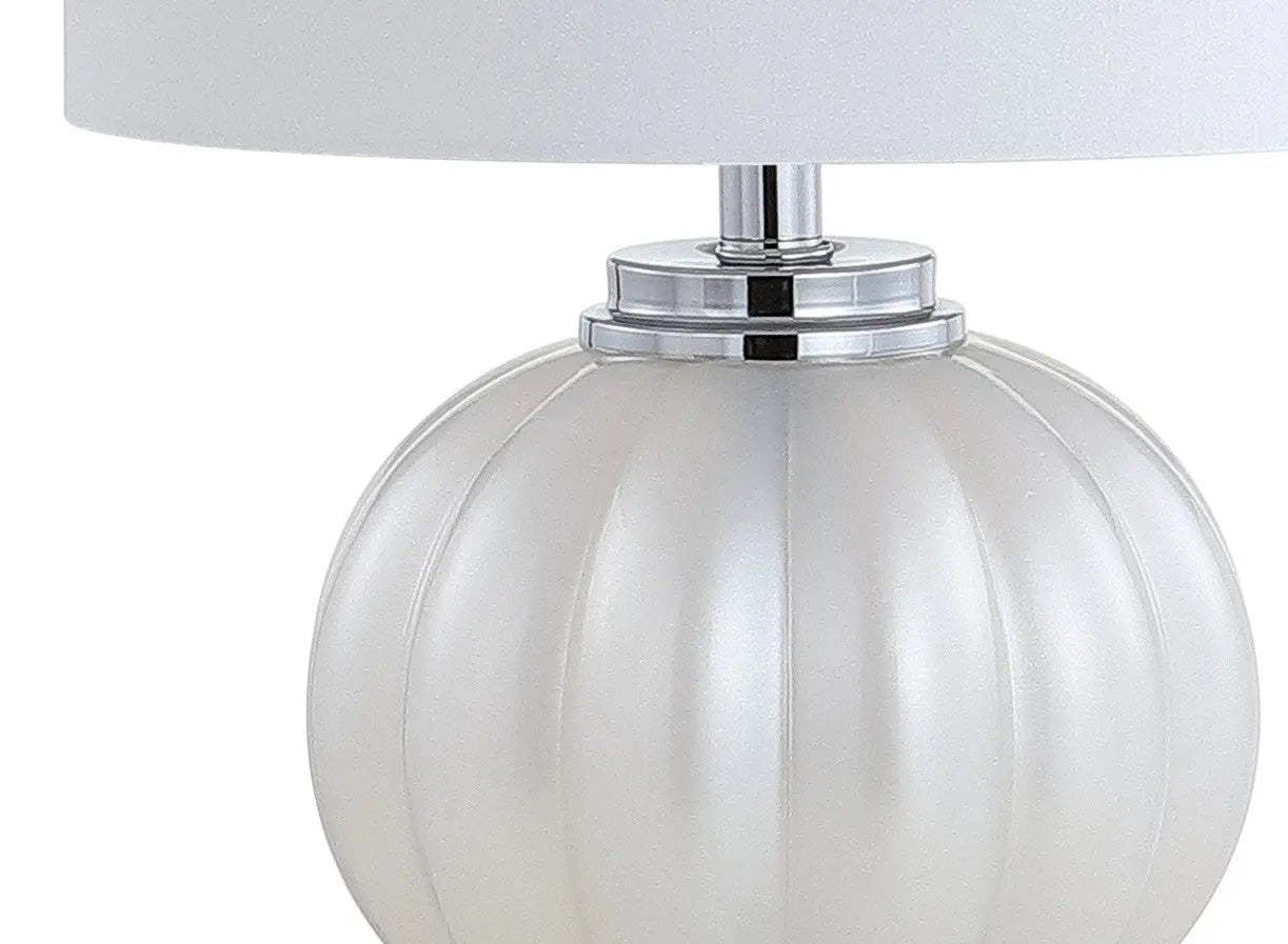 18" Clear Novelty Table Lamp With Drum Shade Homeroots Lighting