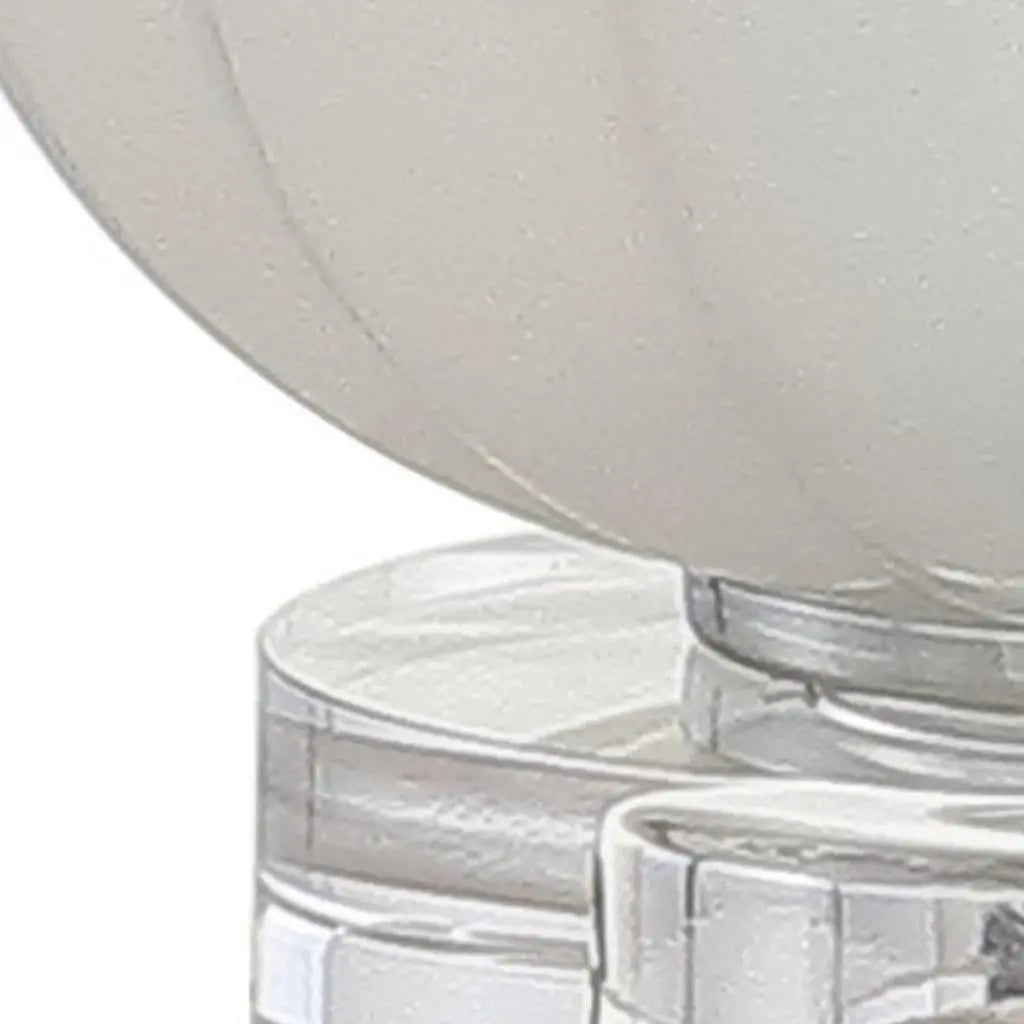 18" Clear Novelty Table Lamp With Drum Shade Homeroots Lighting