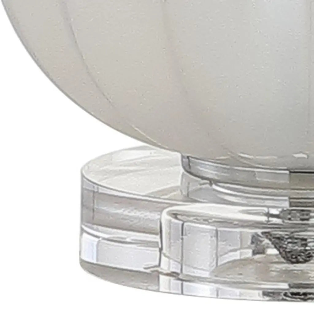 18" Clear Novelty Table Lamp With Drum Shade Homeroots Lighting