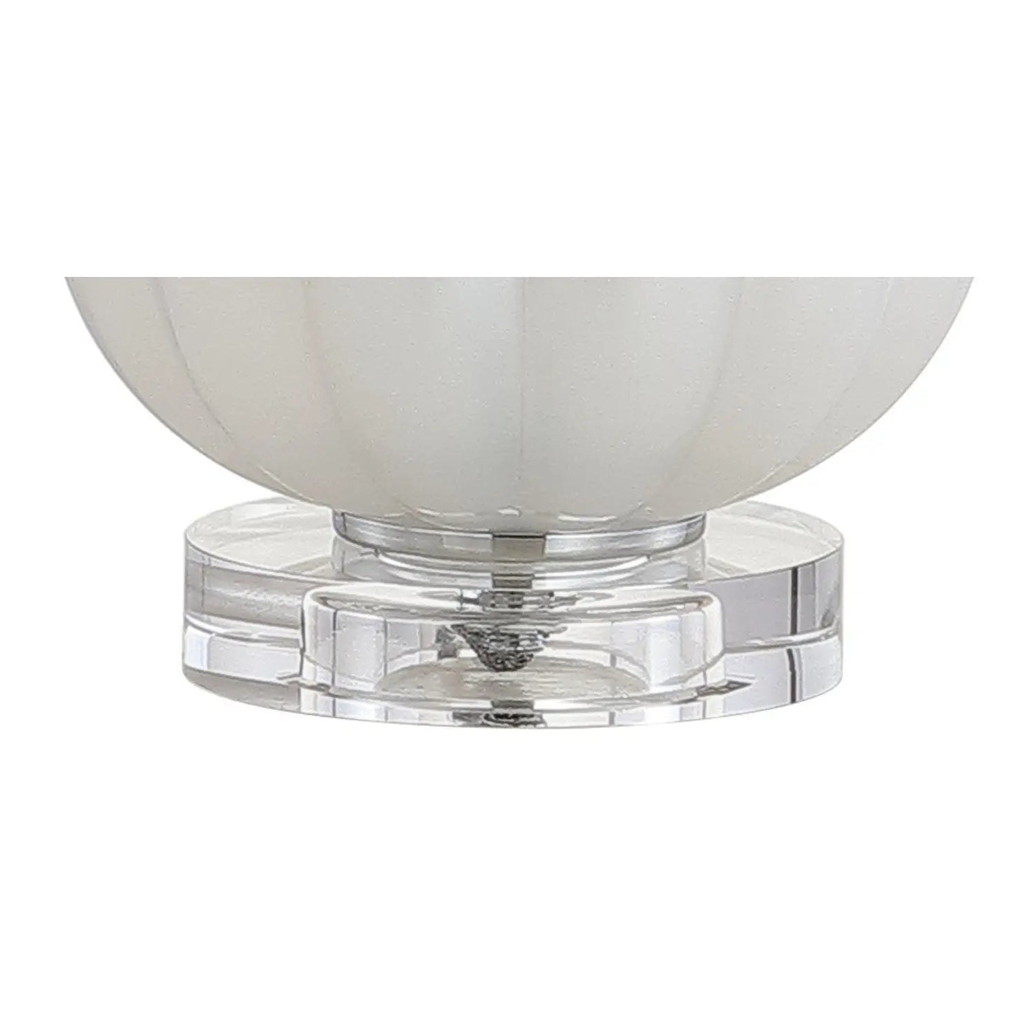 18" Clear Novelty Table Lamp With Drum Shade Homeroots Lighting