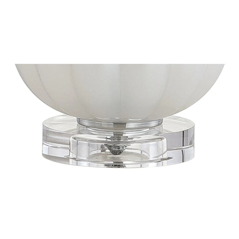 18" Clear Novelty Table Lamp With Drum Shade Homeroots Lighting
