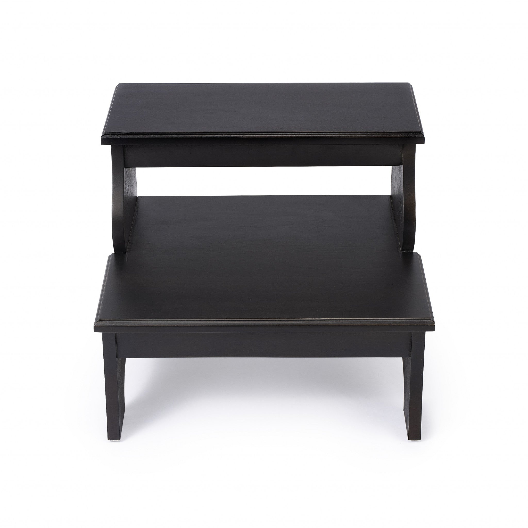 18" Dark Brown Solid and Manufactured Wood Footstool - GreatEagleInc