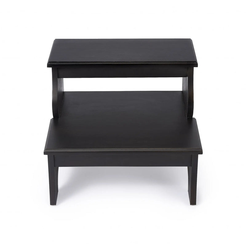 18" Dark Brown Solid and Manufactured Wood Footstool - GreatEagleInc