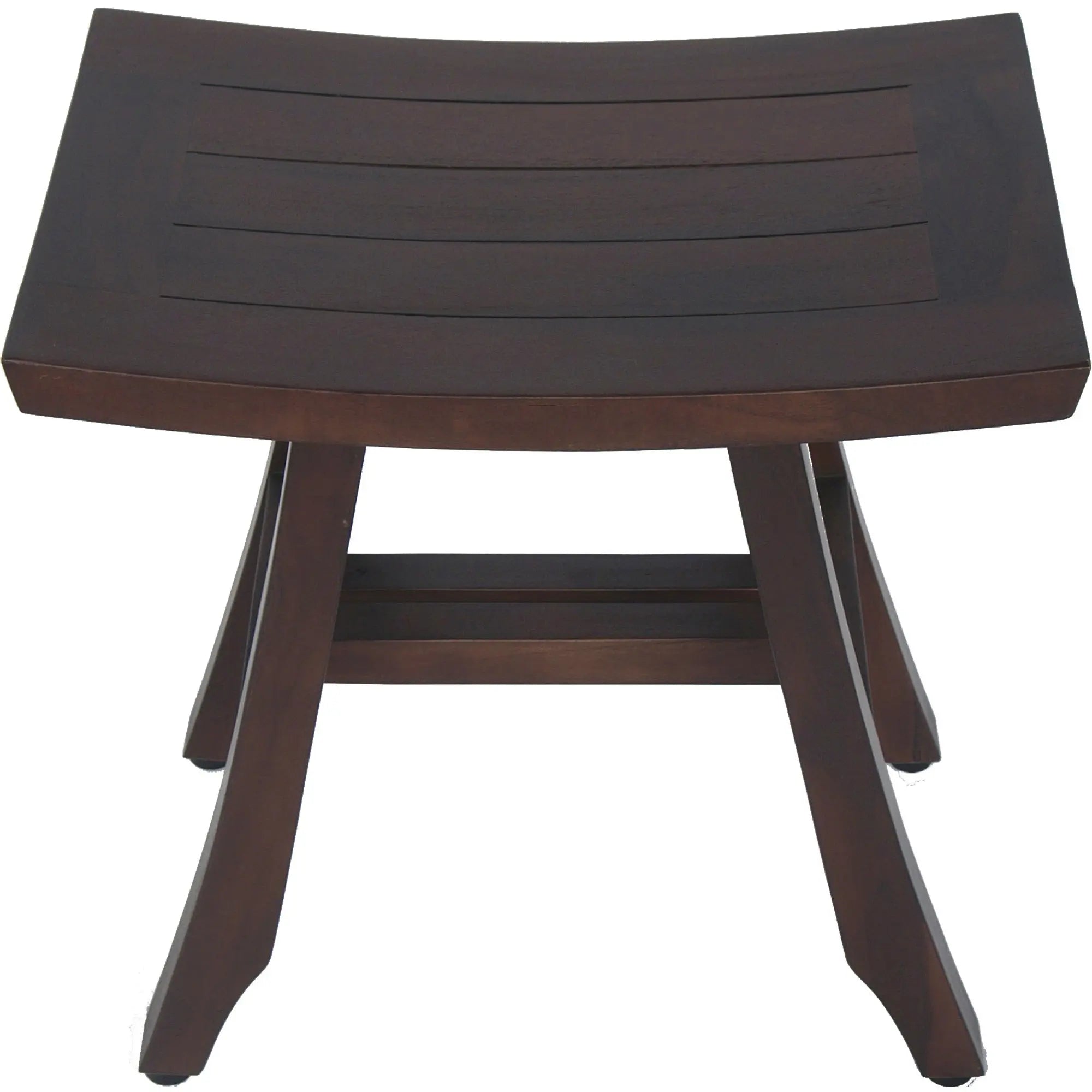 18" Dark Brown Teak Rectangular Shower Bench Homeroots Bed & Bath