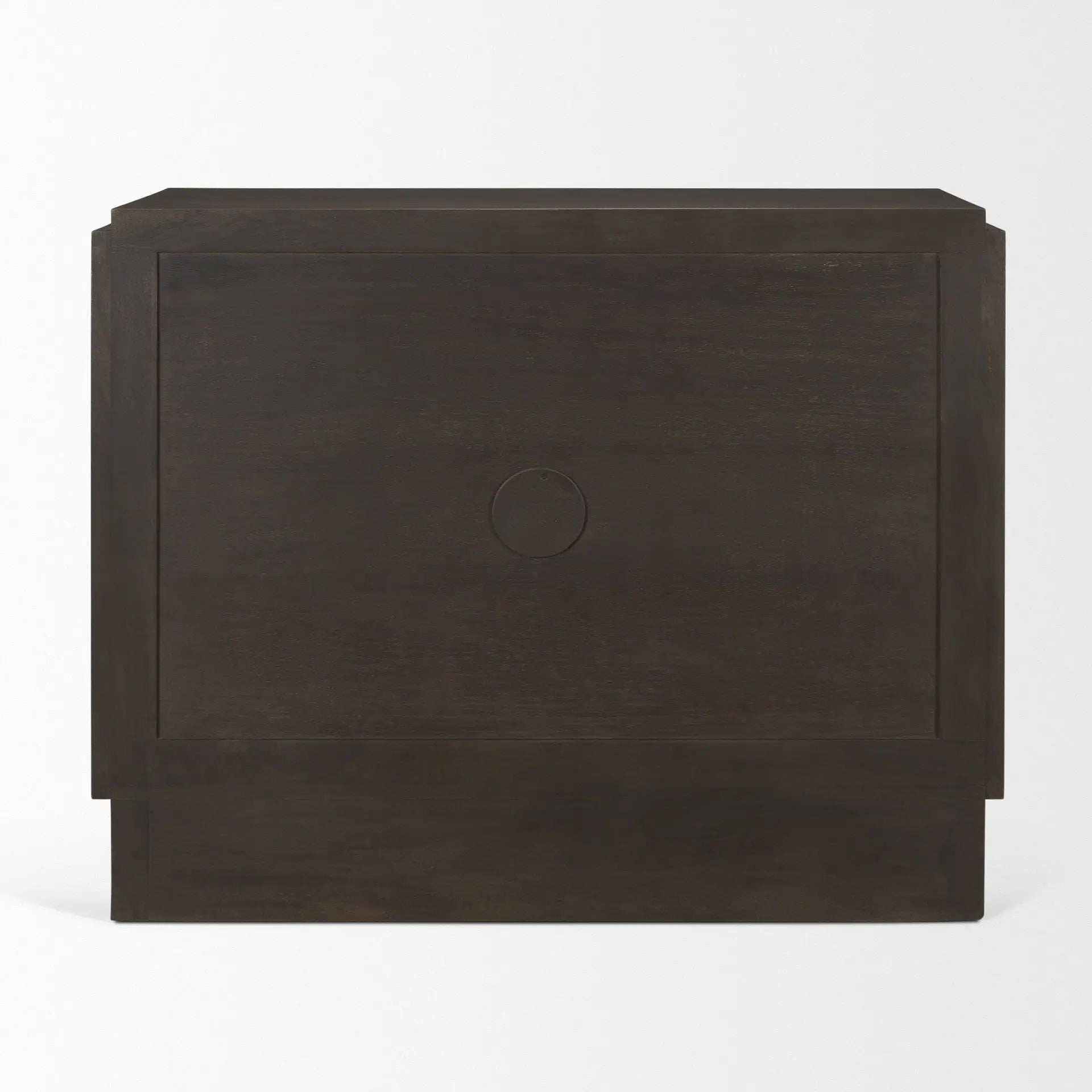18" Dark Brown and Brown Solid Wood Accent Cabinet With Two Doors Homeroots Kitchen & Dining
