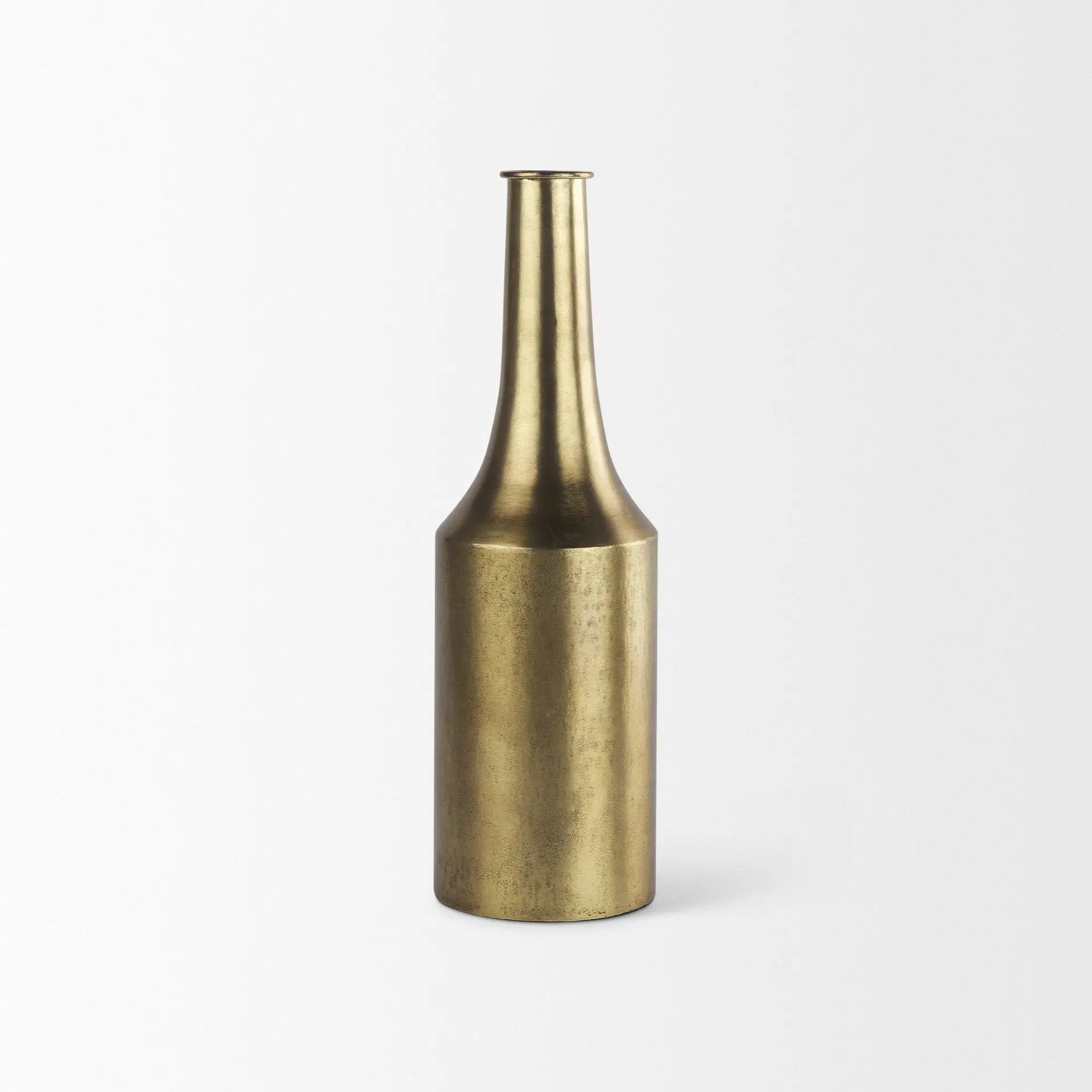 18" Gold Metal Table Vase Homeroots Home Decor