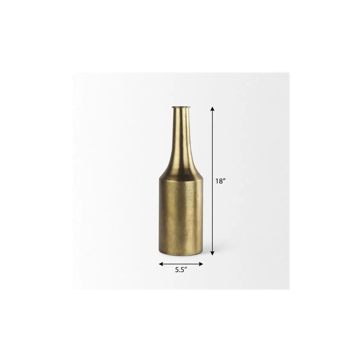 18" Gold Metal Table Vase Homeroots Home Decor
