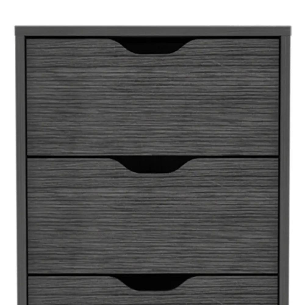 18" Gray Five Drawer Standard Chest Homeroots Bed & Bath