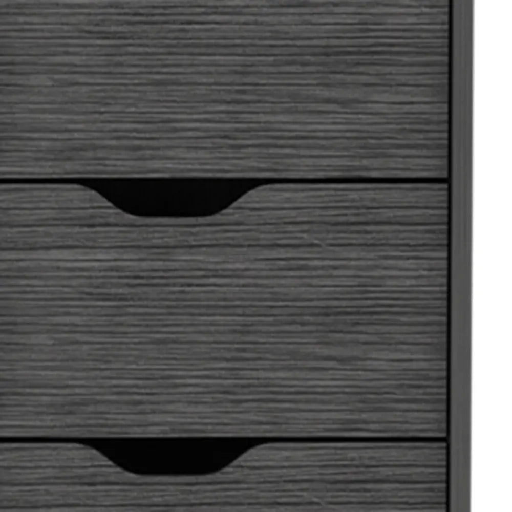 18" Gray Five Drawer Standard Chest Homeroots Bed & Bath