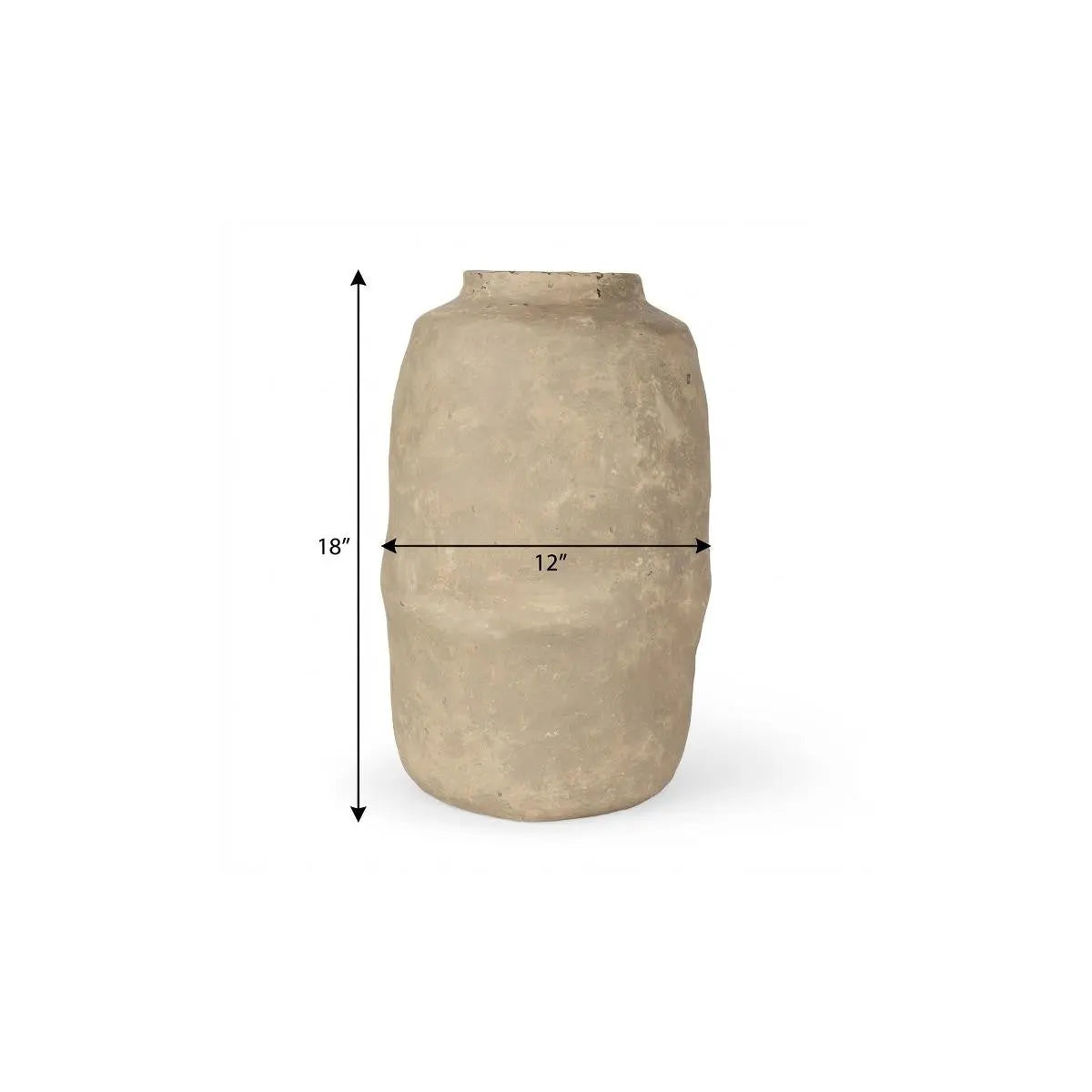 18" Gray Paper Mache Table Vase Homeroots Home Decor