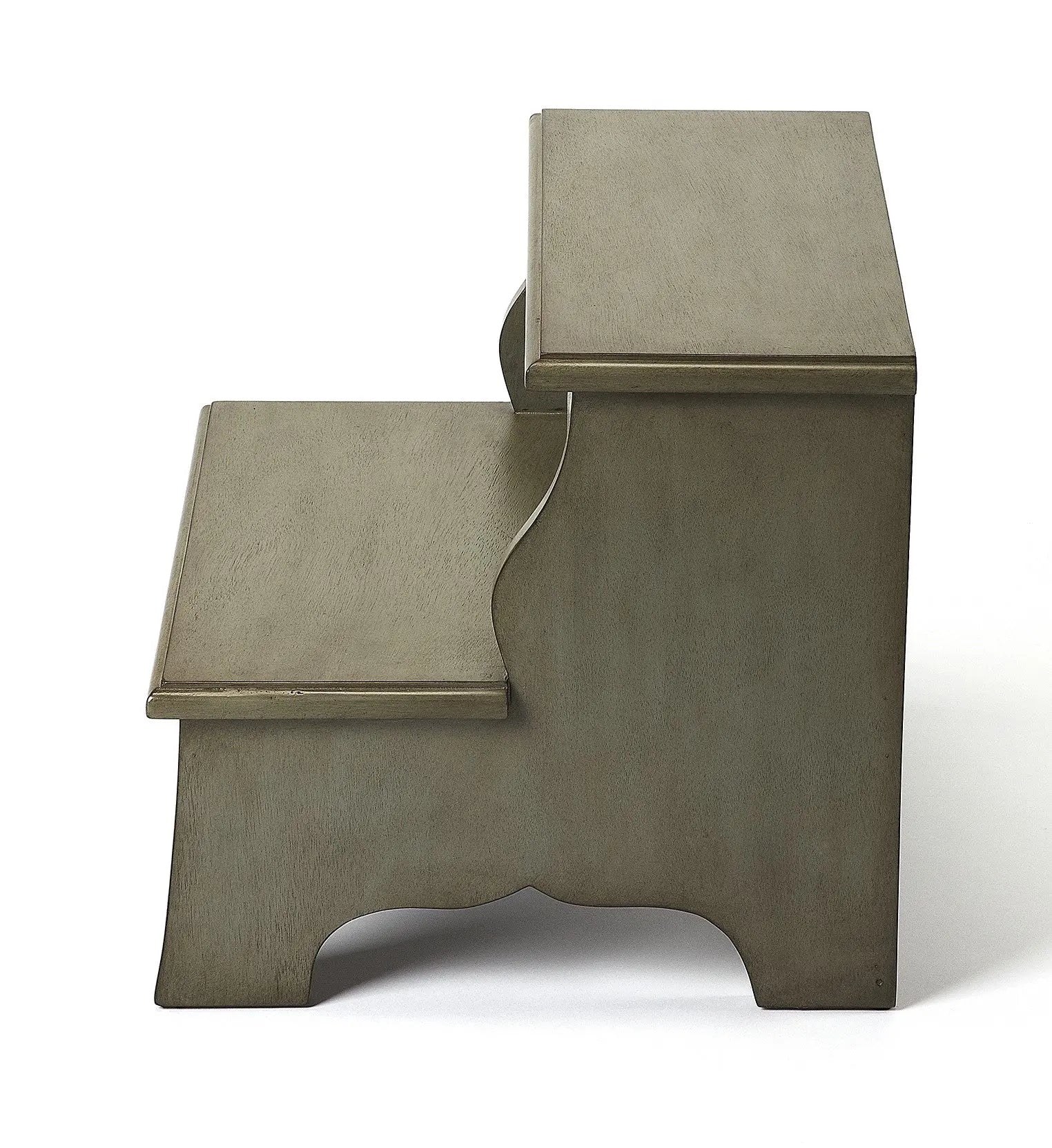 18" Handcrafted Silver Satin Step Stool - GreatEagleInc