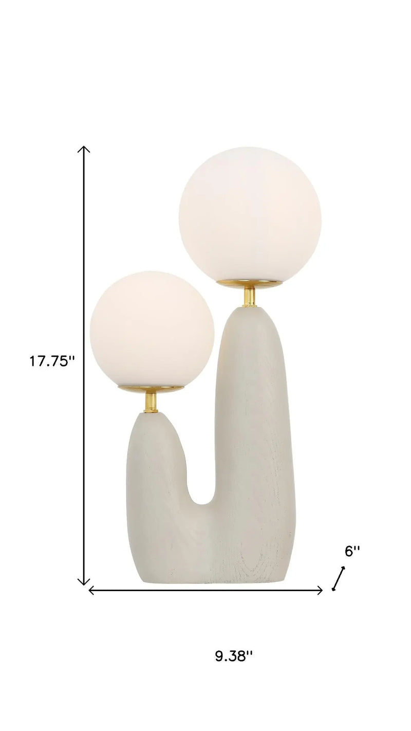 18" Light Gray Globe Globe Lamp Homeroots Lighting