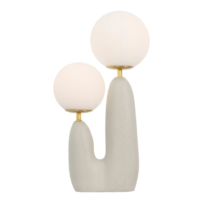 18" Light Gray Globe Globe Lamp Homeroots Lighting