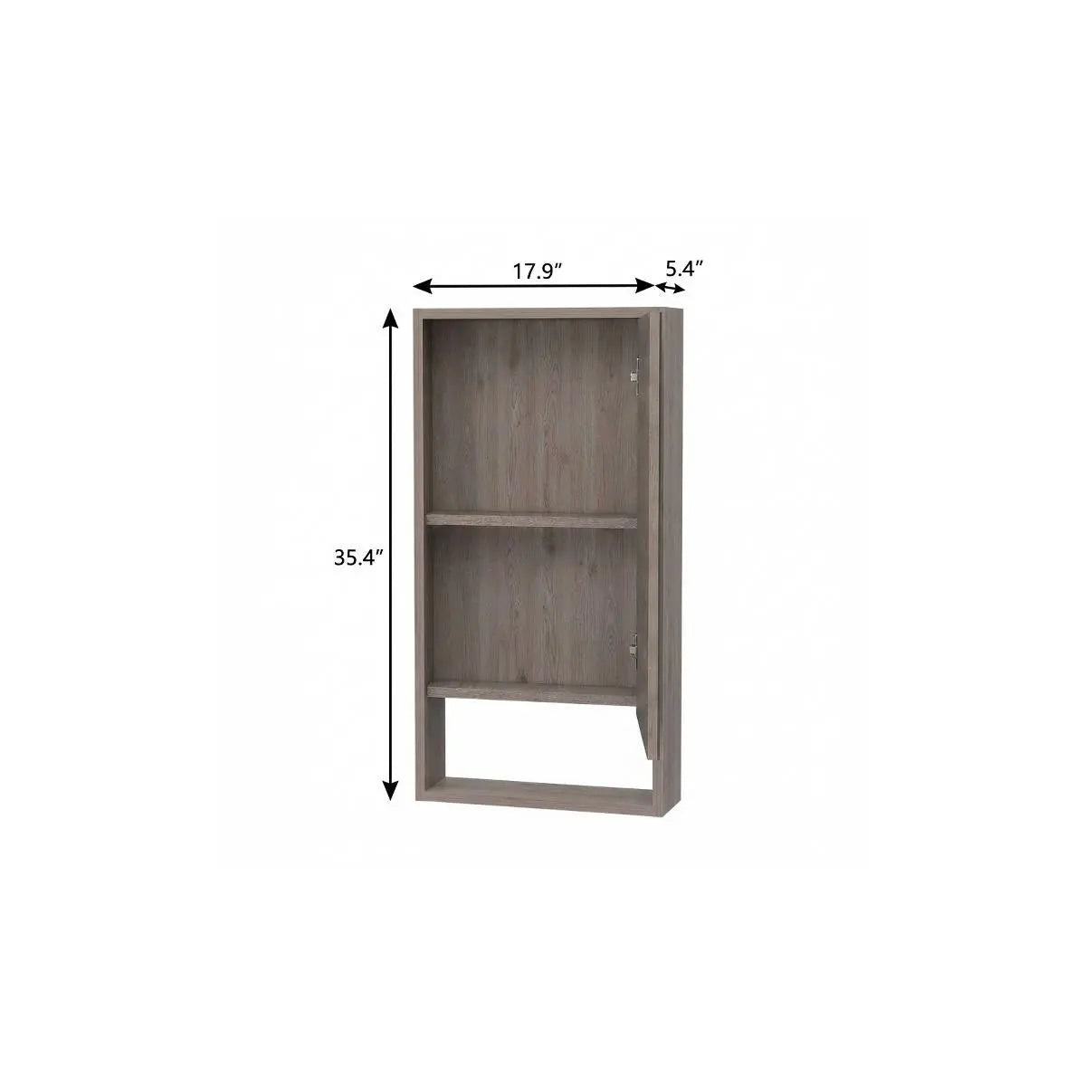 18" Light Gray Wood Floating Double Door Bathroom Vanity And Medicine Cabinet With Mirror Homeroots Bed & Bath