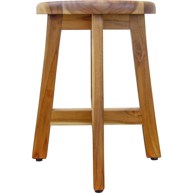 18" Natural Brown Backless Bar Chair Homeroots Bed & Bath