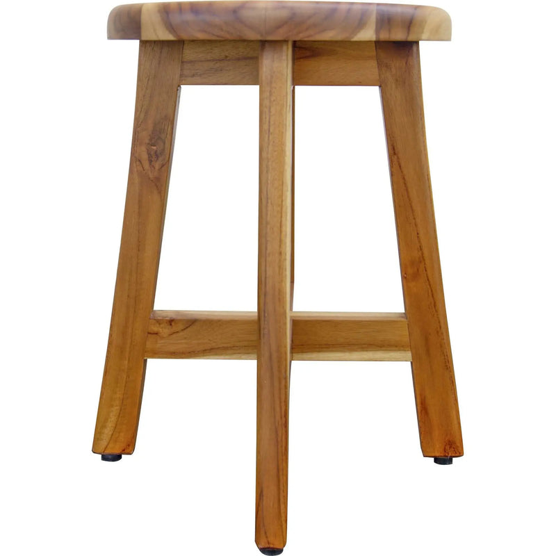 18" Natural Brown Backless Bar Chair Homeroots Bed & Bath