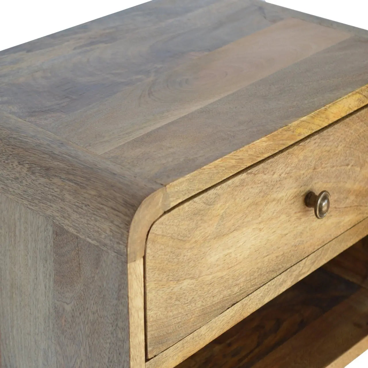 18" Natural Solid Wood One Drawer Floating Nightstand Homeroots Bed & Bath