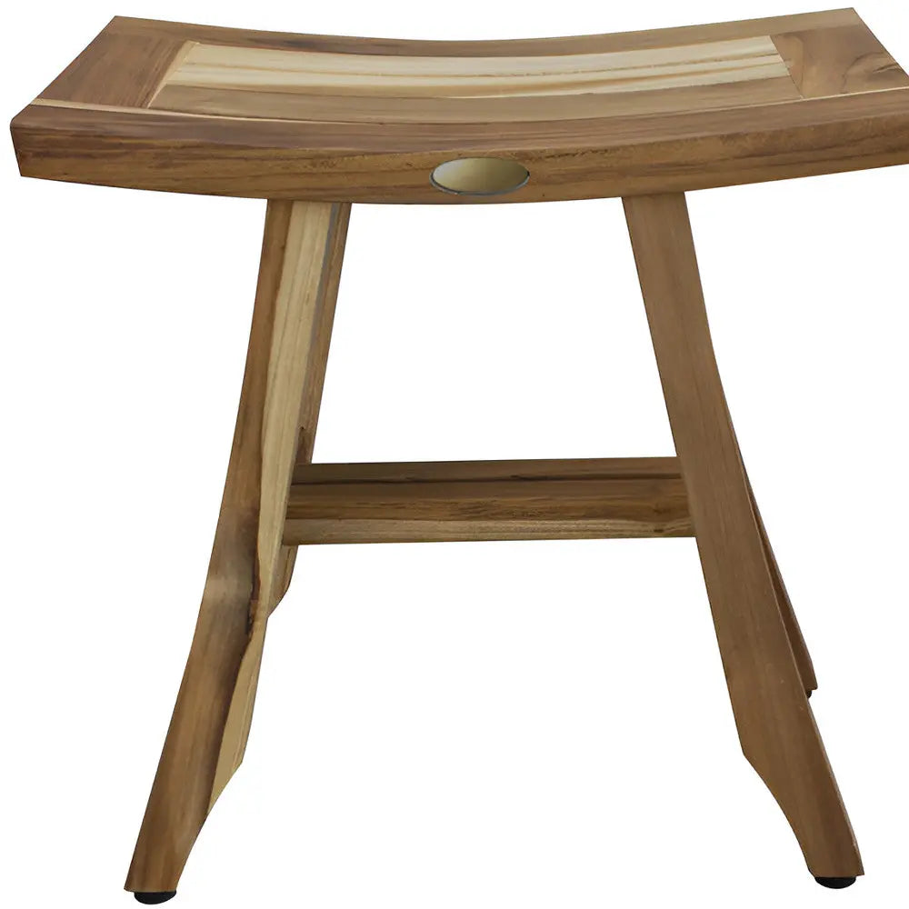 18" Natural Teak Rectangular Shower Bench Homeroots Bed & Bath