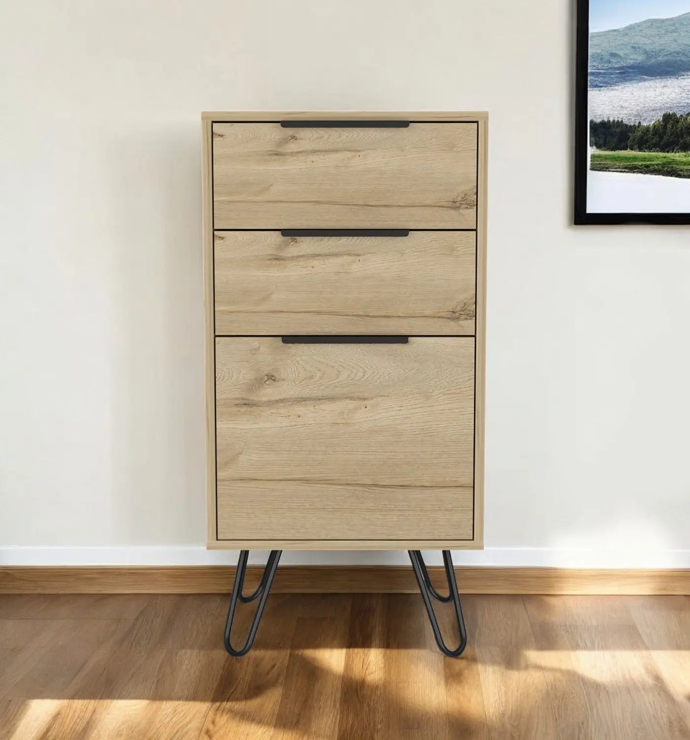 18" Natural Three Drawer Standard Chest Homeroots Bed & Bath