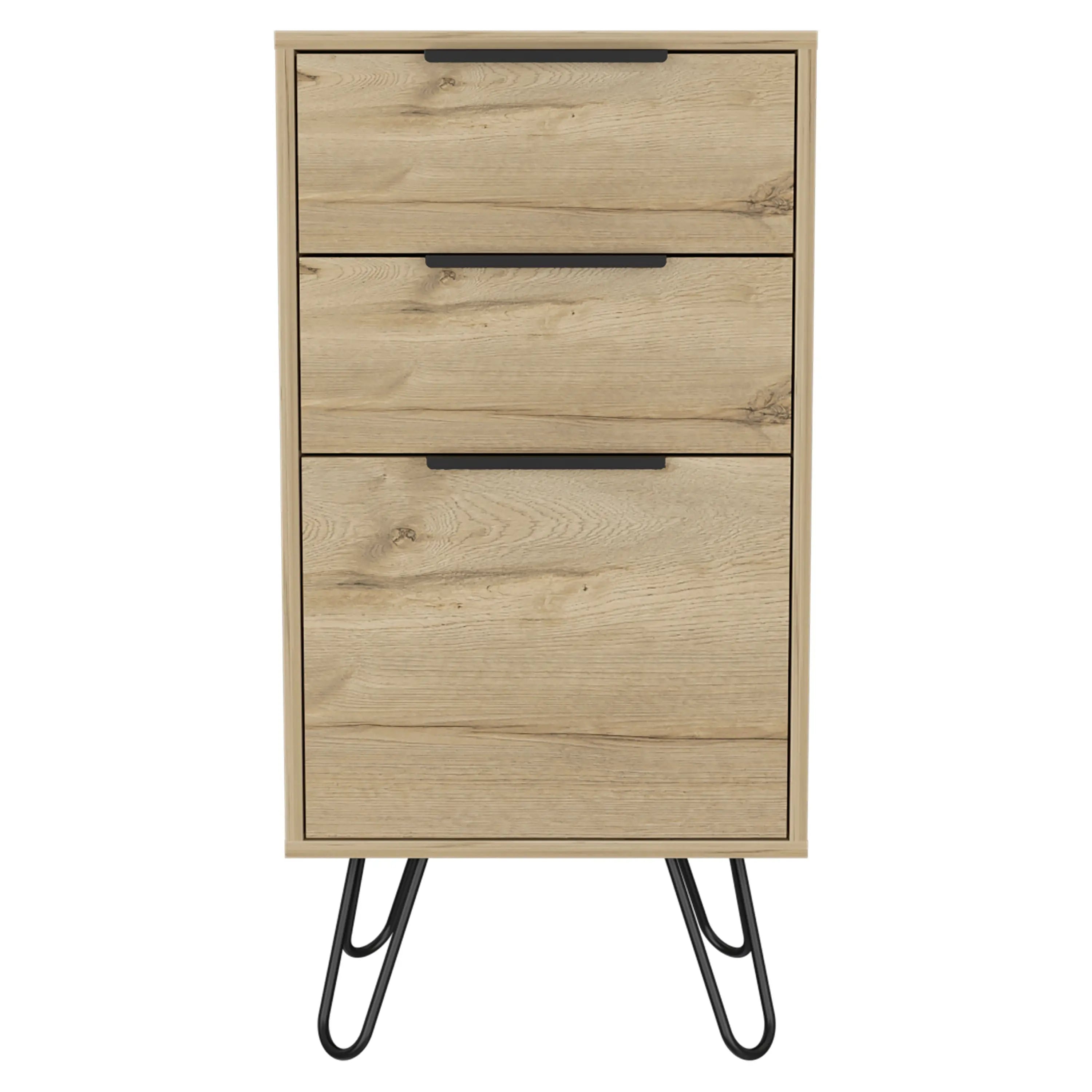 18" Natural Three Drawer Standard Chest Homeroots Bed & Bath