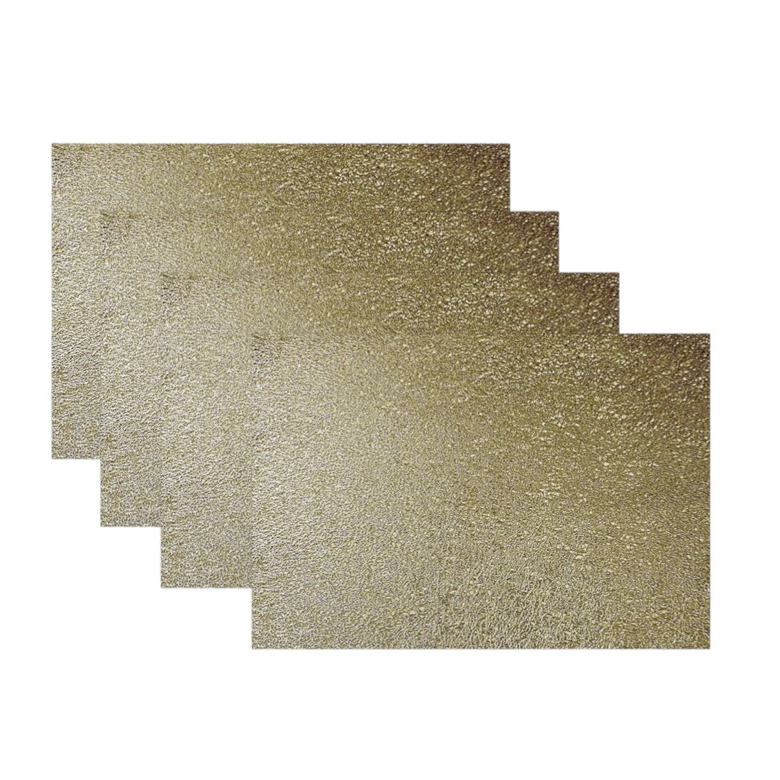 18" Set of Four Gold Vinyl Placemats Homeroots Kitchen & Dining