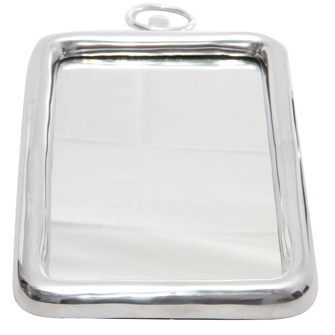 18" Silver Aluminum Framed Accent Mirror Homeroots Bed & Bath