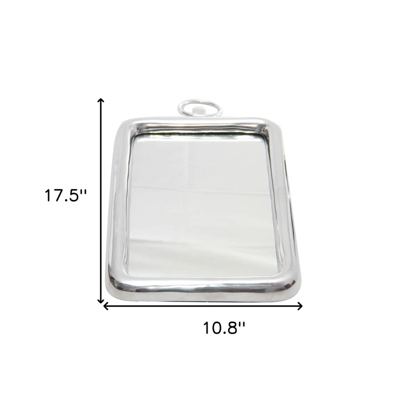 18" Silver Aluminum Framed Accent Mirror Homeroots Bed & Bath