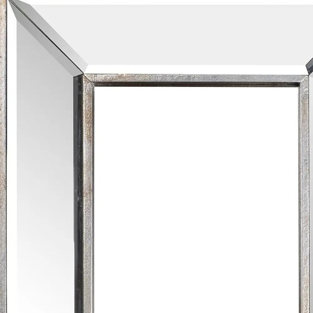 18" Silver Beveled Glass Framed Accent Mirror - GreatEagleInc