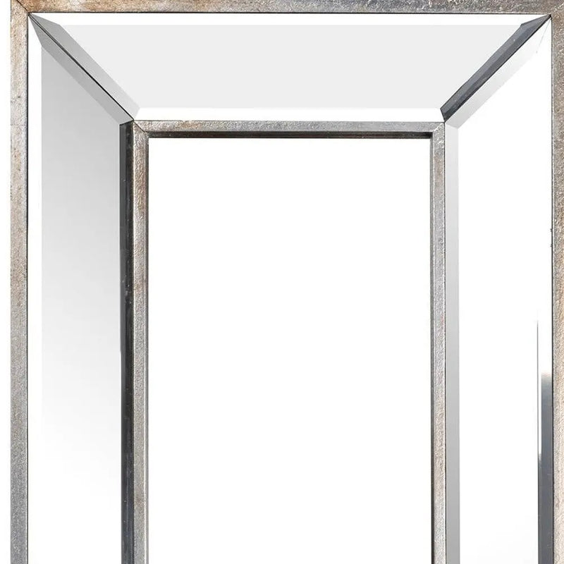 18" Silver Beveled Glass Framed Accent Mirror - GreatEagleInc