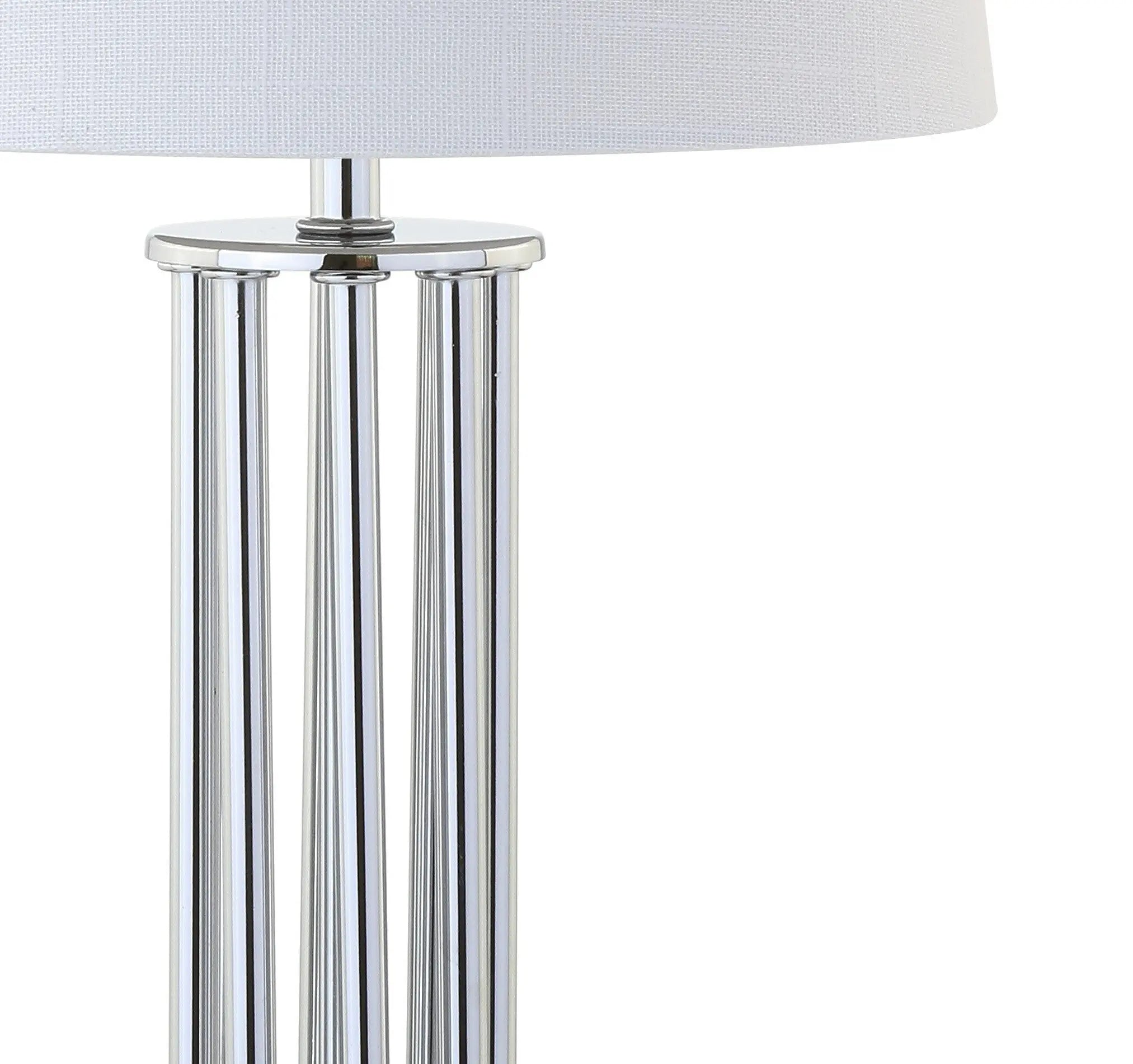 18" Silver Novelty Column Lamp With Empire Shade Homeroots Lighting