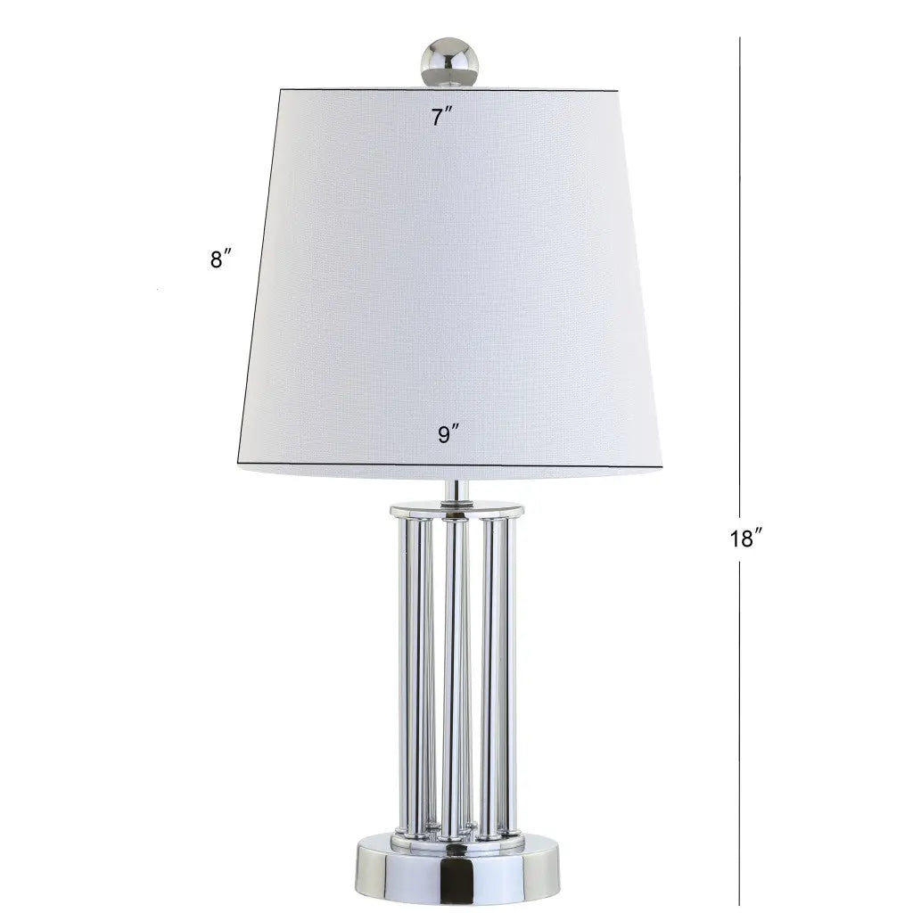 18" Silver Novelty Column Lamp With Empire Shade Homeroots Lighting