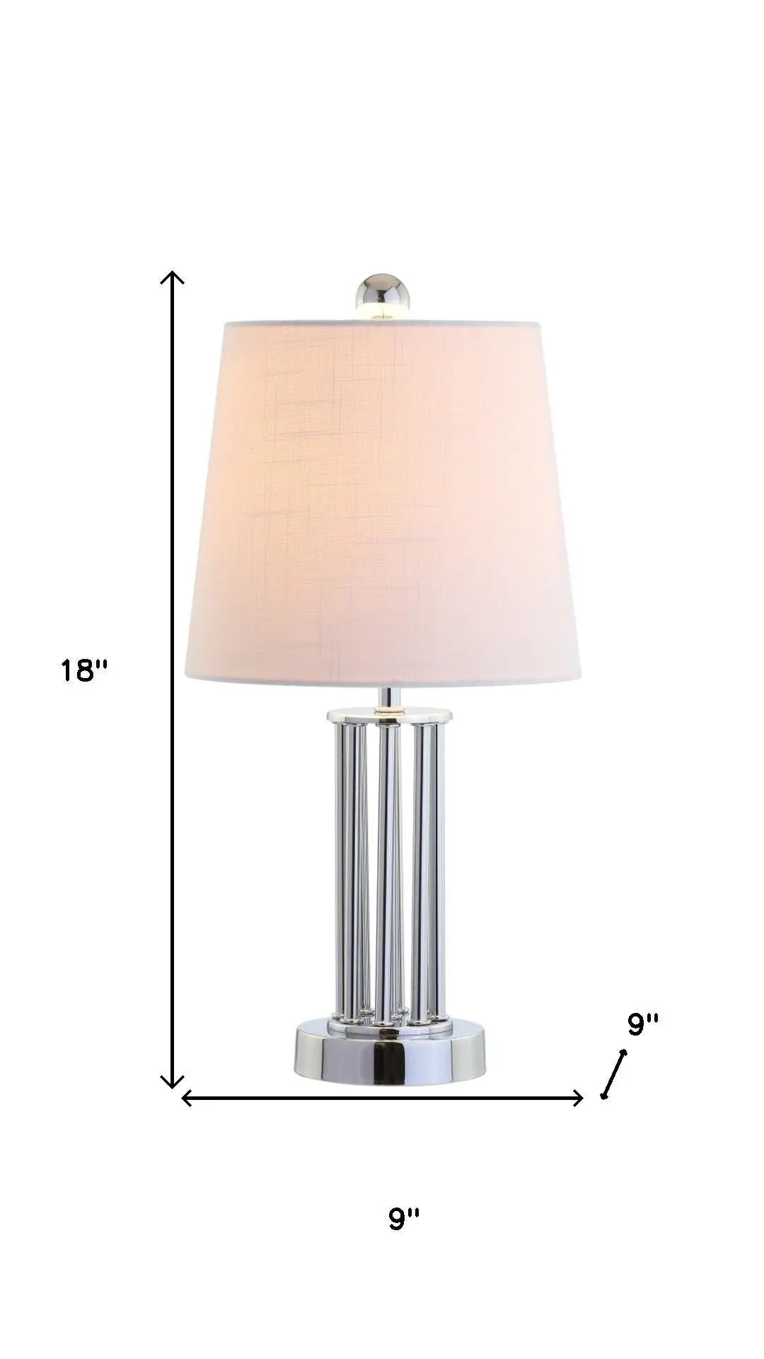 18" Silver Novelty Column Lamp With Empire Shade Homeroots Lighting