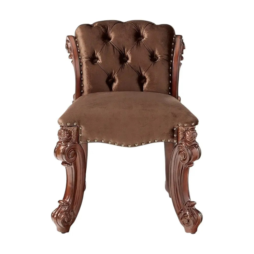 18" Solid Manufactured Wood and Fabric Bar Chair Homeroots Living Room