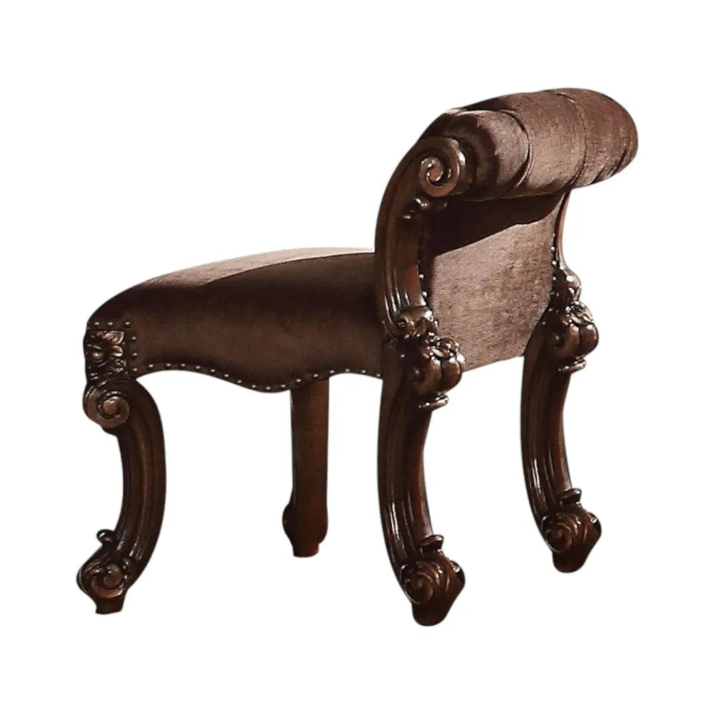 18" Solid Manufactured Wood and Fabric Bar Chair Homeroots Living Room